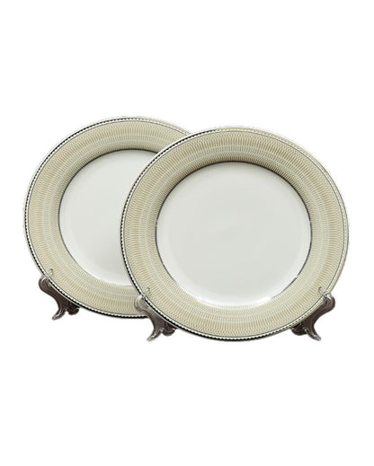 Shine Platin Porcelain Dinner Set | Set of 21