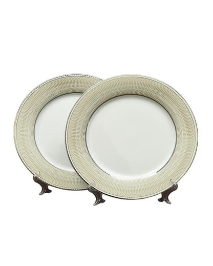 Shine Platin Porcelain Dinner Set | Set of 33