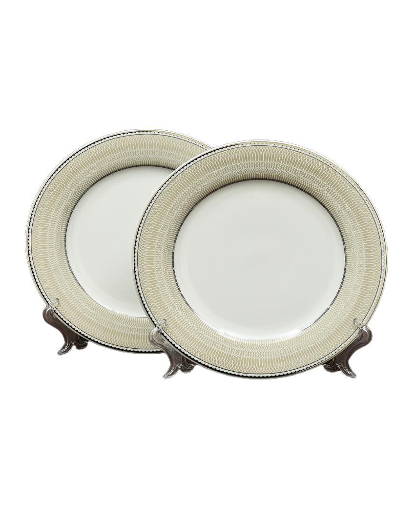 Shine Platin Porcelain Dinner Set | Set of 33