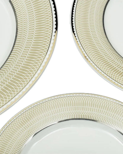 Shine Platin Porcelain Dinner Set | Set of 33