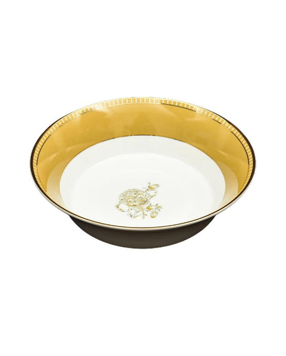 Mustard Iris Porcelain Dinner Set | Set of 33