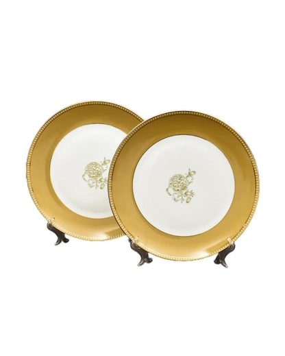 Mustard Iris Porcelain Dinner Set | Set of 33