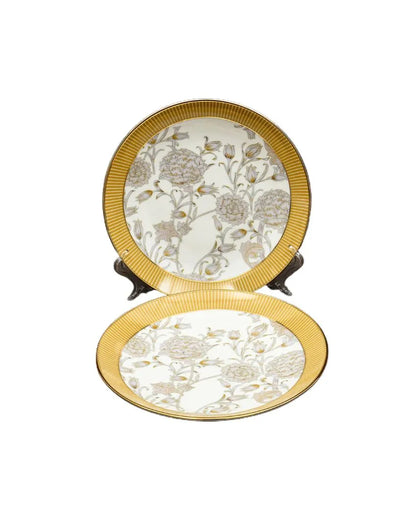 Mustard Iris Porcelain Dinner Set | Set of 33