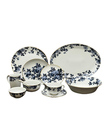 Zeneta Leaves Porcelain Dinner Set | Set of 33