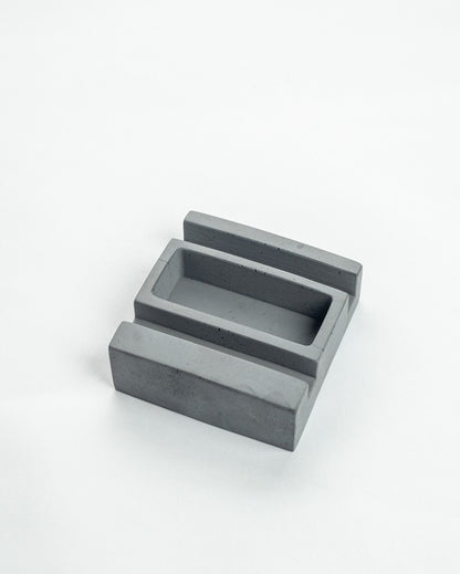 Sleek Elegant Form Palette Concrete Organizer | 4 x 4 x 1 inches