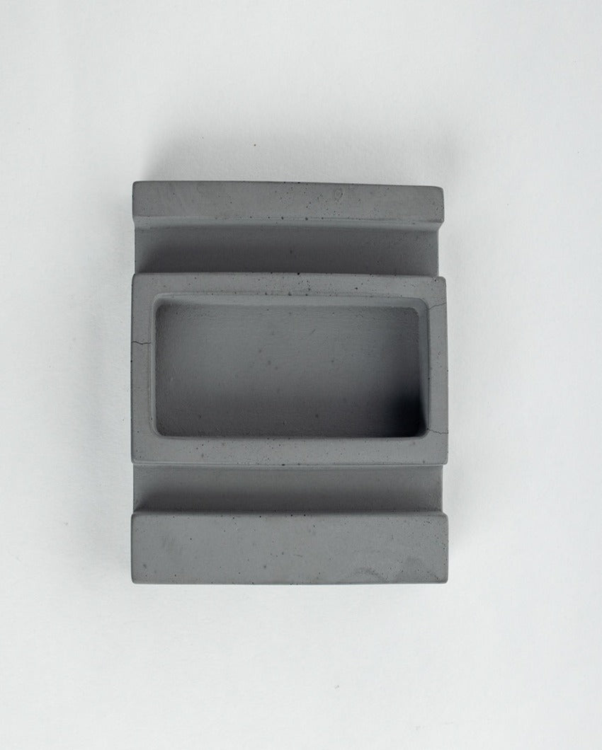 Sleek Elegant Form Palette Concrete Organizer | 4 x 4 x 1 inches