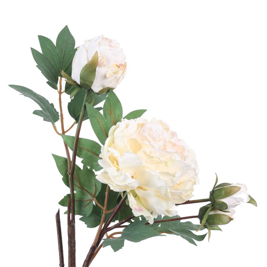 Elegant Blooming Artificial Peony Flower Spray | 2 Feet