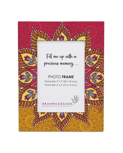 Elegant Mandala Design Multicolor Photo Frame | 9 x 7 inches