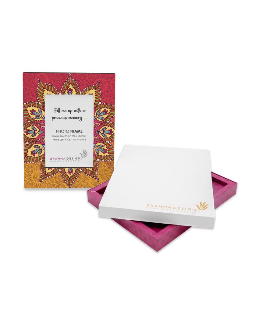 Elegant Mandala Design Multicolor Photo Frame | 9 x 7 inches