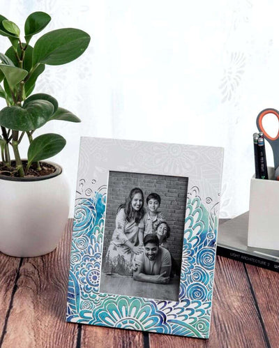 Creative Abstract Flowers Design Photo Frame | 9 x 7 inches