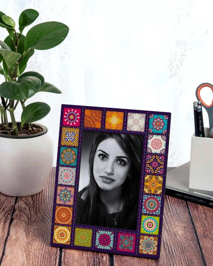 Classic Multi Mandala Design Multicolor Photo Frame | 9 x 7 inches