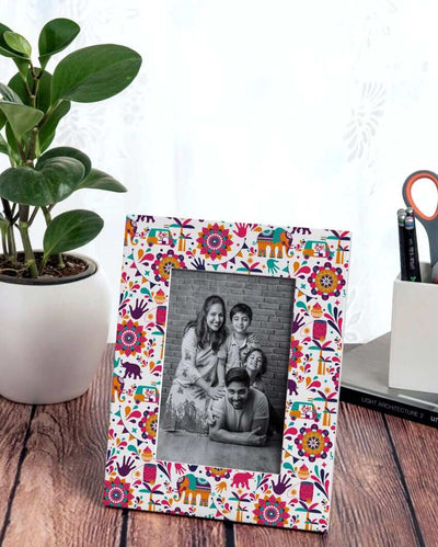 Traditional India Design Multicolor Photo Frame | 9 x 7 inches