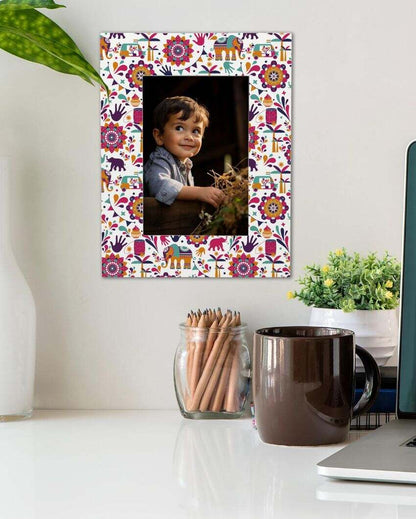 Traditional India Design Multicolor Photo Frame | 9 x 7 inches