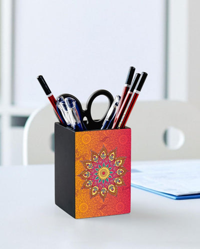 Elegant Mandala Design Multicolor Pen Holder | 3 x 4 inches