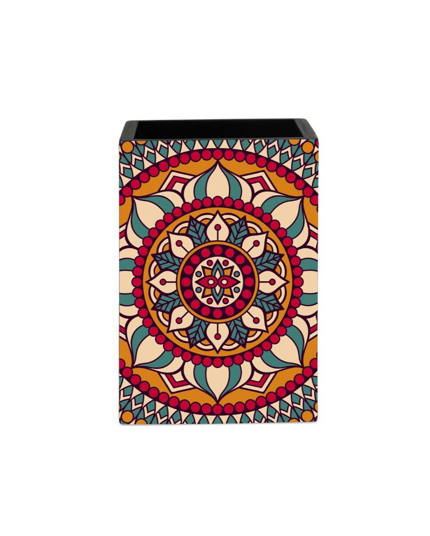 Timeless Mandala Design Multicolor Pen Holder | 3 x 4 inches