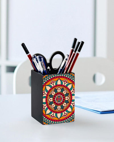 Timeless Mandala Design Multicolor Pen Holder | 3 x 4 inches