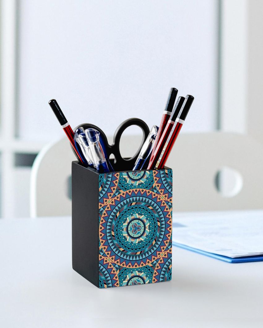 Sophisticated Mandala Design Multicolor Pen Holder | 3 x 4 inches