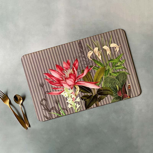 Lotus Printed Table Placemats | Set Of 6 Default Title