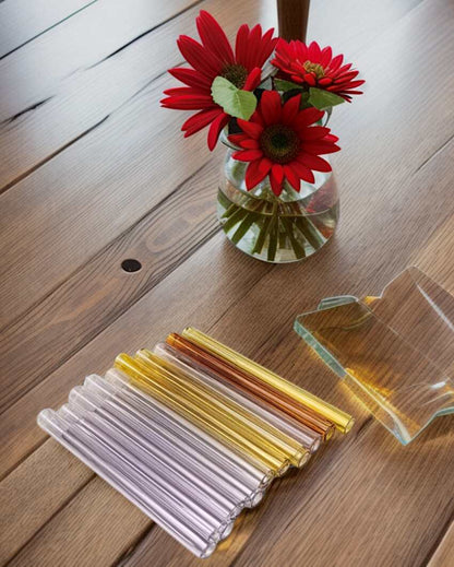 Unique Design Handblown Glass Flute Style Coaster