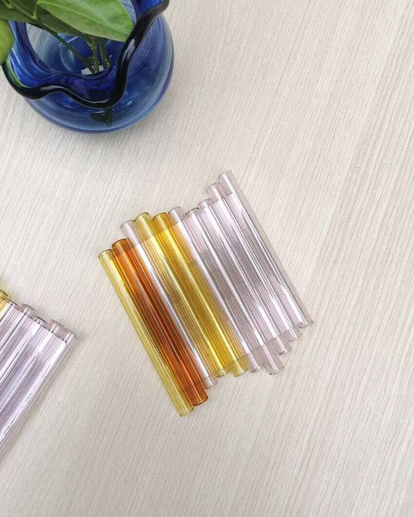 Unique Design Handblown Glass Flute Style Coaster