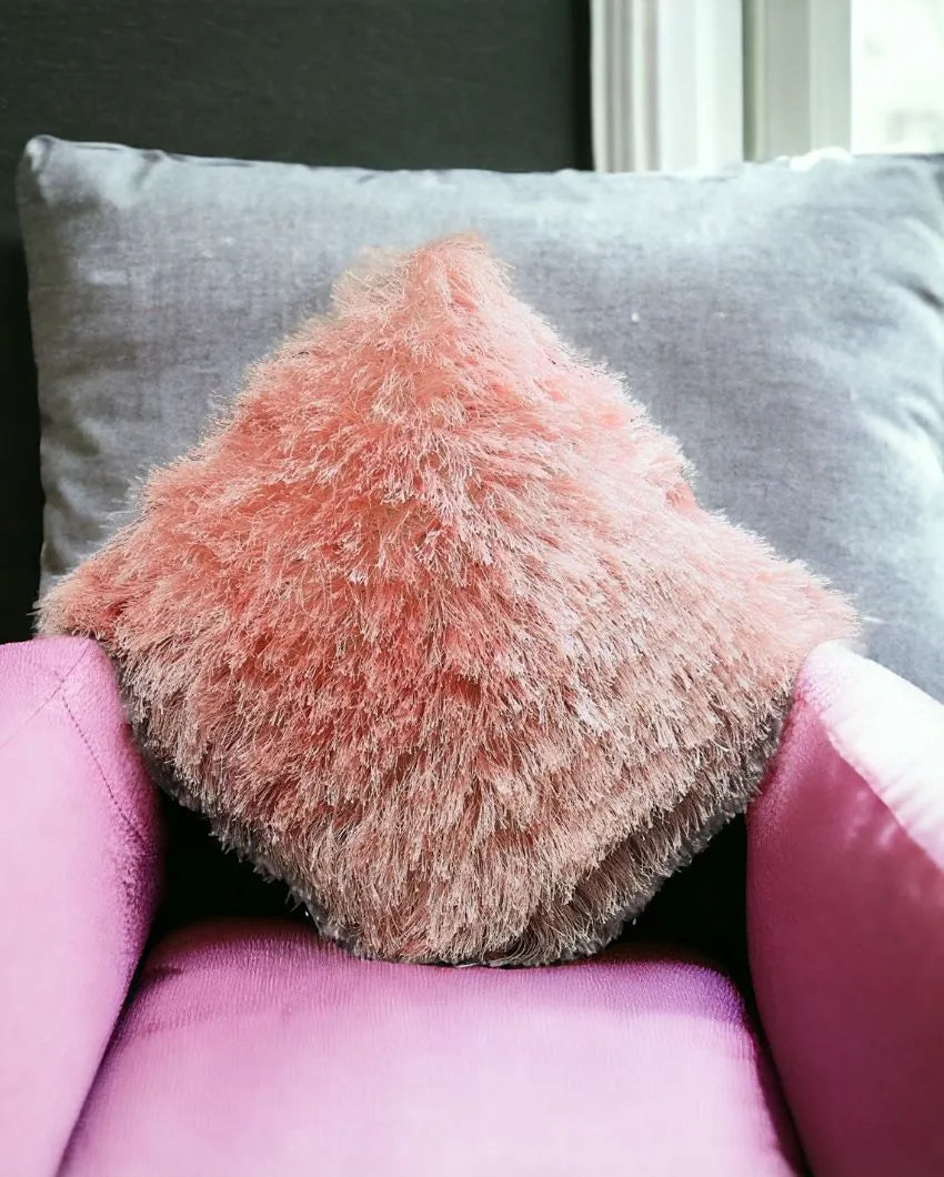 Faux Curly Wool Fur Filled Cushion | 18x18 inches