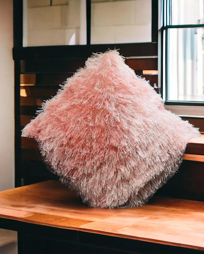 Faux Curly Wool Fur Filled Cushion | 18x18 inches