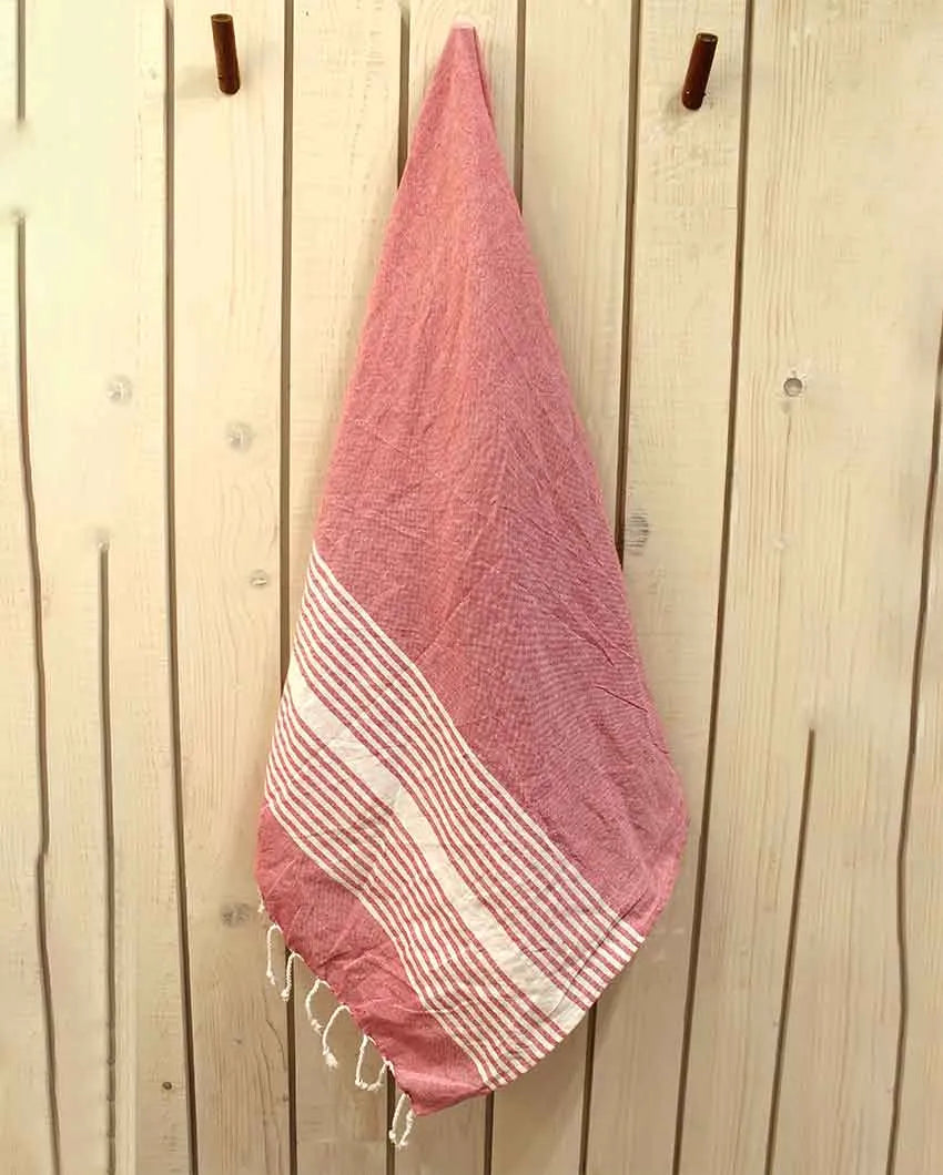 Turkish Beach Fouta Bath Towel Pink