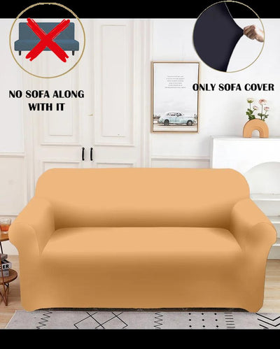 ONLY SOFA COVER | Polyester & Elastic Stretchable 2 Seater Sofa Cover | 57 x 73 inches