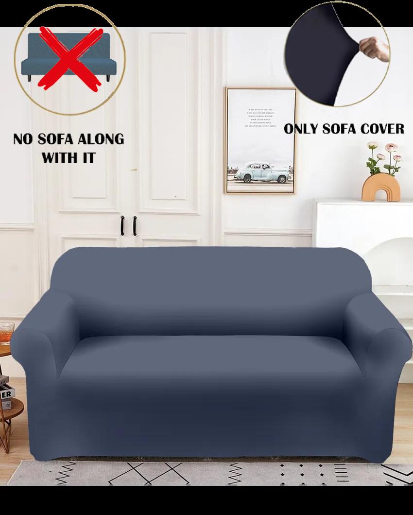 ONLY SOFA COVER | Polyester & Elastic Stretchable 2 Seater Sofa Cover | 57 x 73 inches