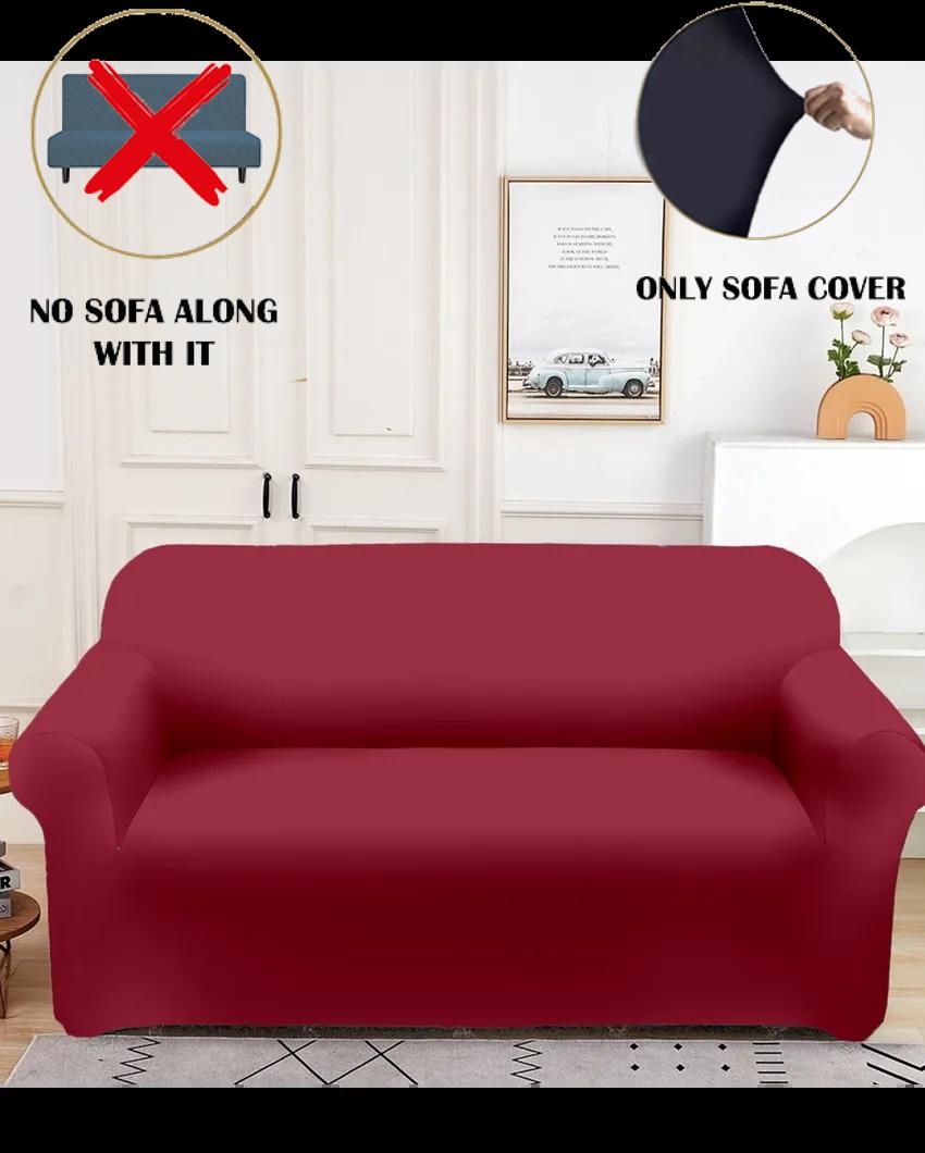 ONLY SOFA COVER | Polyester & Elastic Stretchable 2 Seater Sofa Cover | 57 x 73 inches