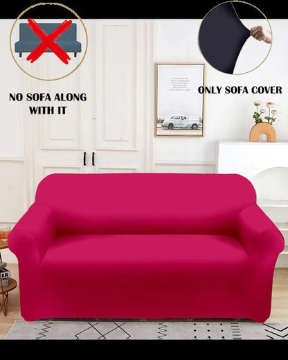 ONLY SOFA COVER | Polyester & Elastic Stretchable 2 Seater Sofa Cover | 57 x 73 inches