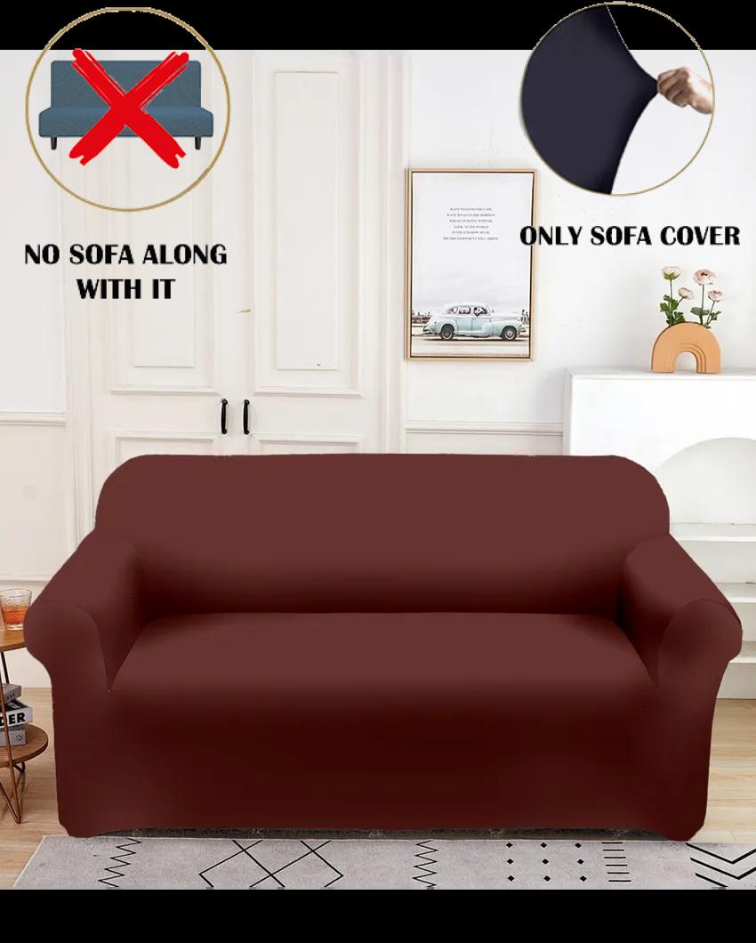 ONLY SOFA COVER | Polyester & Elastic Stretchable 2 Seater Sofa Cover | 57 x 73 inches