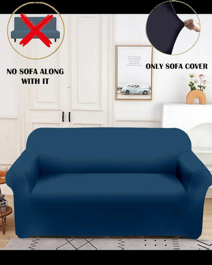 ONLY SOFA COVER | Polyester & Elastic Stretchable 2 Seater Sofa Cover | 57 x 73 inches