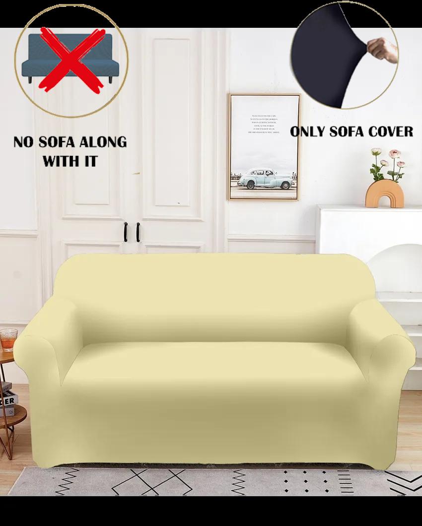 ONLY SOFA COVER | Polyester & Elastic Stretchable 2 Seater Sofa Cover | 57 x 73 inches