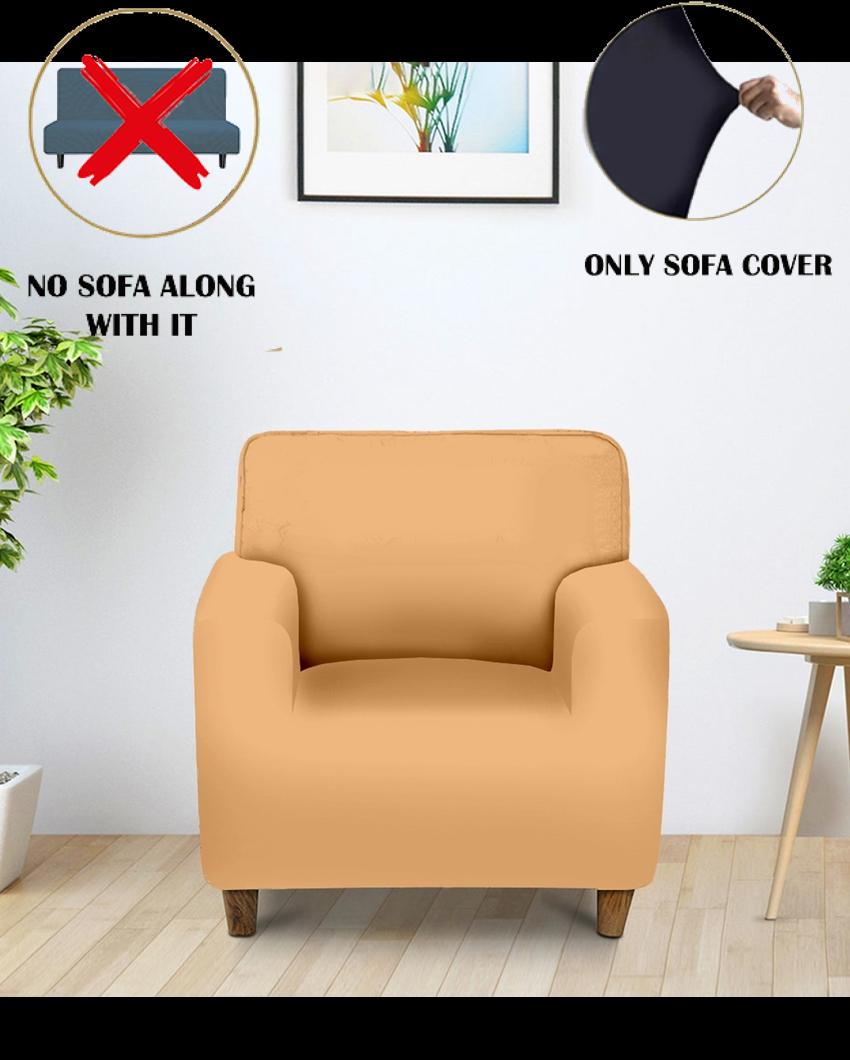 ONLY SOFA COVER | Elastic Stretchable 1 Seater Polyester Sofa Cover | 35 x 55 inches