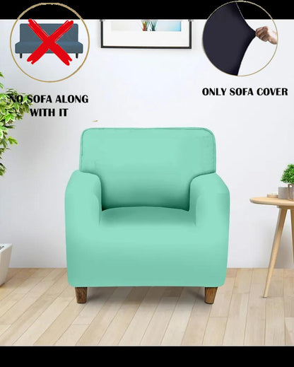 ONLY SOFA COVER | Elastic Stretchable 1 Seater Polyester Sofa Cover | 35 x 55 inches