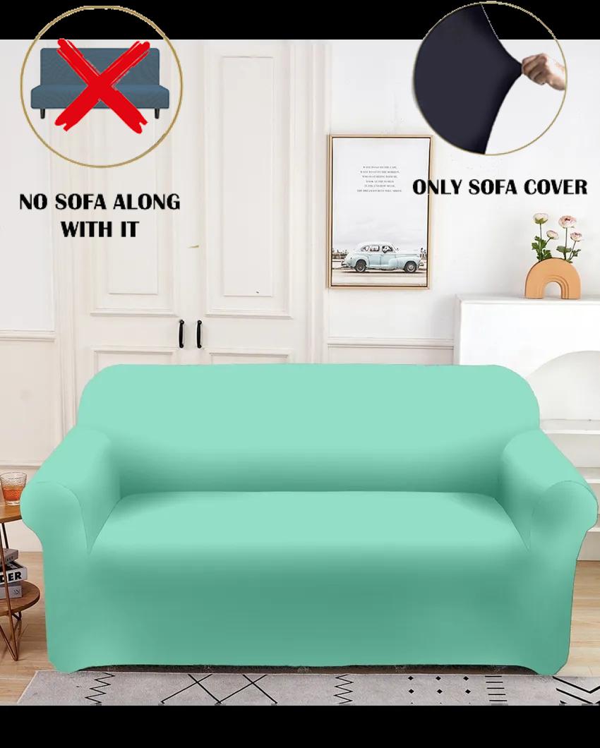 ONLY SOFA COVER | Polyester & Elastic Stretchable 3 Seater Plan Sofa Cover | 77 x 91 inches