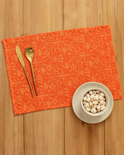 Kuvalaya Rust Cotton Placemats | Set Of 2 | 13 x 19 inches