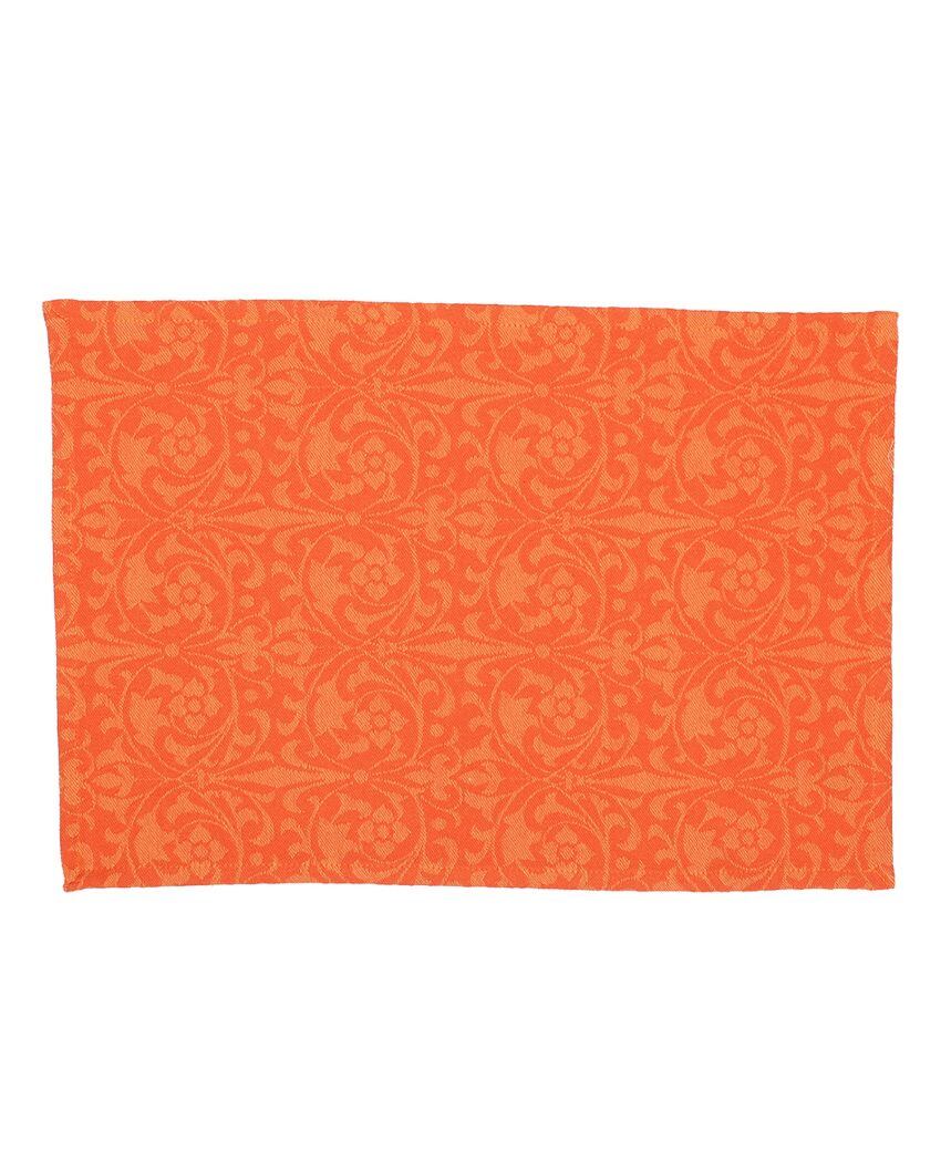 Kuvalaya Rust Cotton Placemats | Set Of 2 | 13 x 19 inches