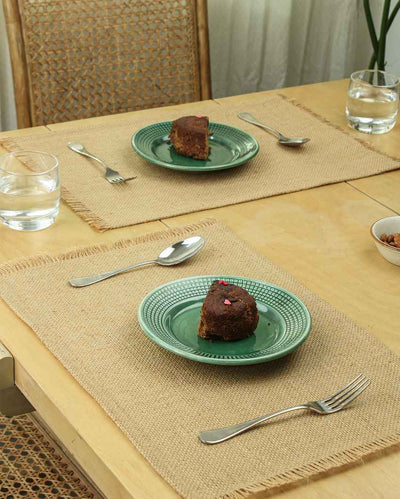 Bhoomi Beige Table Placemats | Set of 2 | 13 x 19 inches