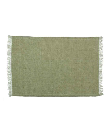 Hara Green Table Placemats | Set of 2 | 13 x 19 inches