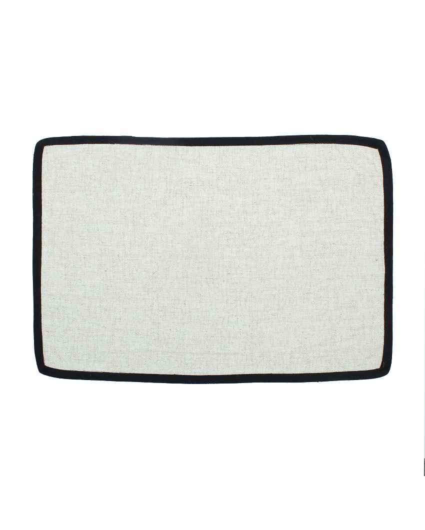 Safaid Ivory Table Placemats | Set of 2 | 13 x 19 inches