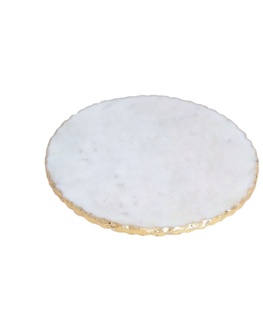 Stylish Serving Round Marble Platter | 10 inches