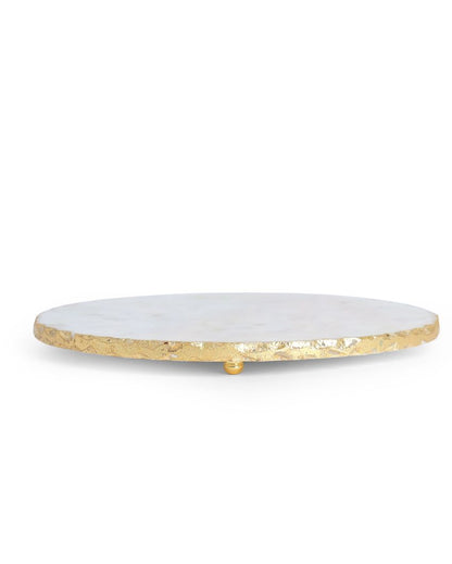 Stylish Serving Round Marble Platter | 10 inches