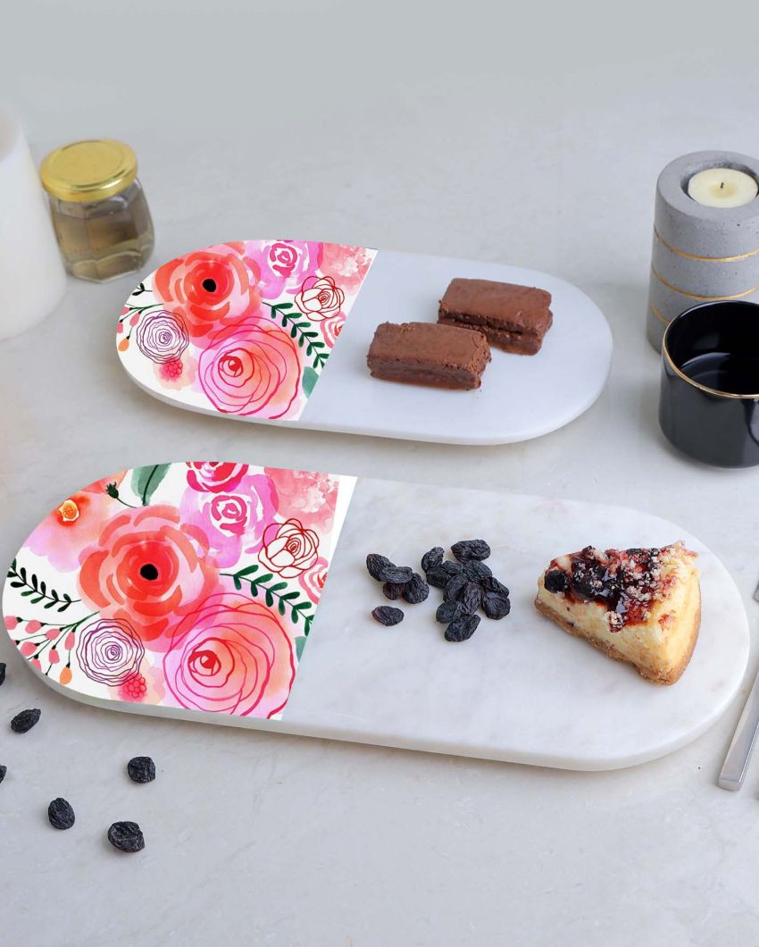 Modern Marble Serving Platters | Set Of 2