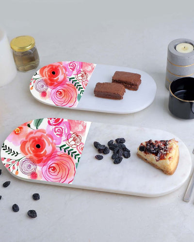 Modern Marble Serving Platters | Set Of 2