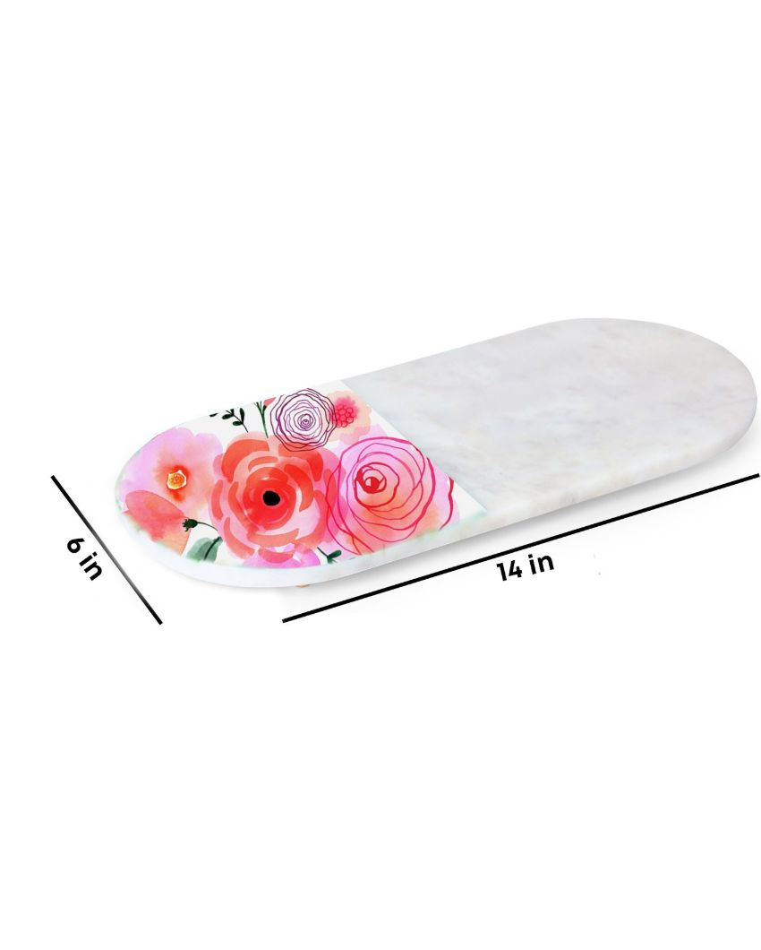 Elegant Floral Print Serving Platter