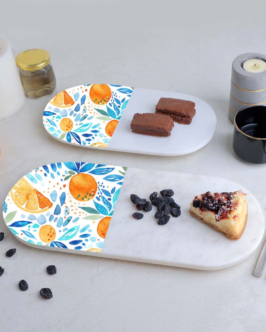 Gorgeous Marble Serving Platters | Set Of 2