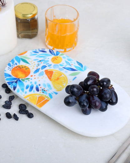 Vibrant Fruit Print Serving Platter