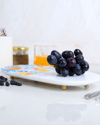 Vibrant Fruit Print Serving Platter